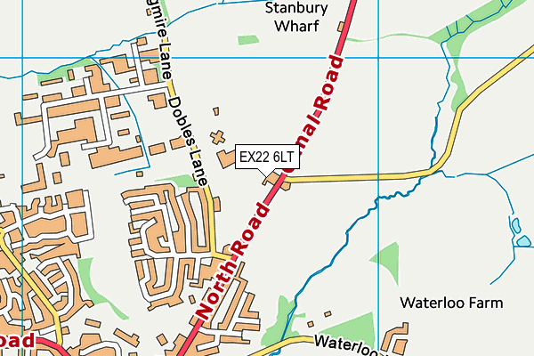 EX22 6LT map - OS VectorMap District (Ordnance Survey)