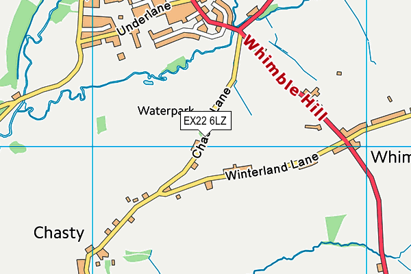 EX22 6LZ map - OS VectorMap District (Ordnance Survey)