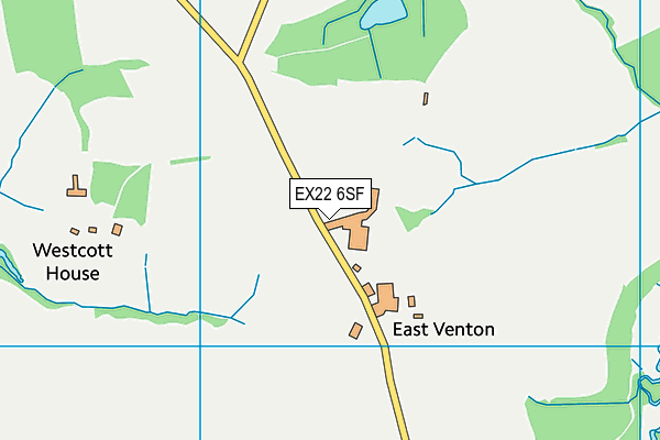 EX22 6SF map - OS VectorMap District (Ordnance Survey)