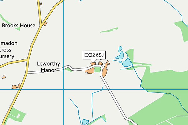 EX22 6SJ map - OS VectorMap District (Ordnance Survey)