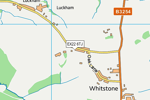 EX22 6TJ map - OS VectorMap District (Ordnance Survey)