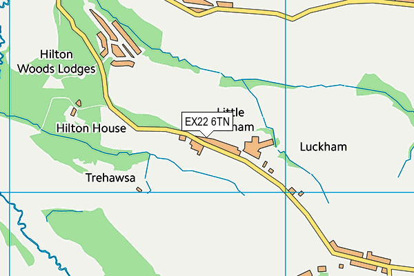 EX22 6TN map - OS VectorMap District (Ordnance Survey)