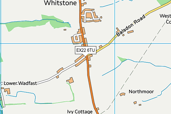 EX22 6TU map - OS VectorMap District (Ordnance Survey)