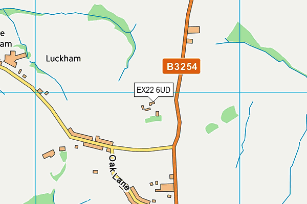 EX22 6UD map - OS VectorMap District (Ordnance Survey)