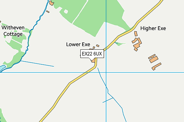 EX22 6UX map - OS VectorMap District (Ordnance Survey)