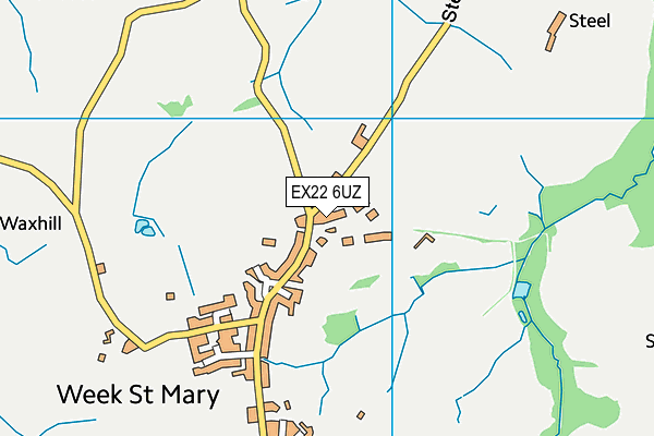 EX22 6UZ map - OS VectorMap District (Ordnance Survey)