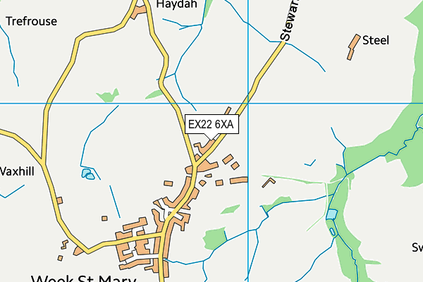 EX22 6XA map - OS VectorMap District (Ordnance Survey)