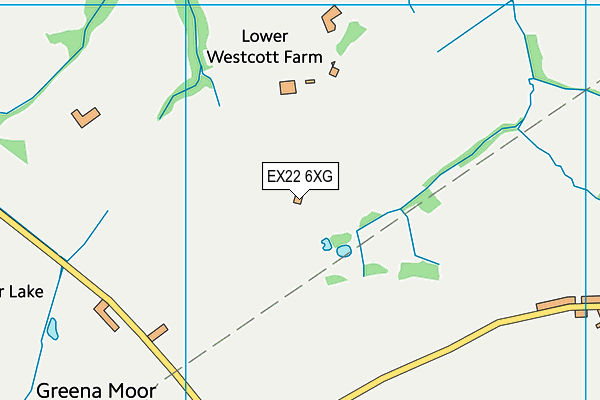 EX22 6XG map - OS VectorMap District (Ordnance Survey)