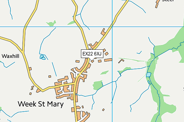 EX22 6XJ map - OS VectorMap District (Ordnance Survey)