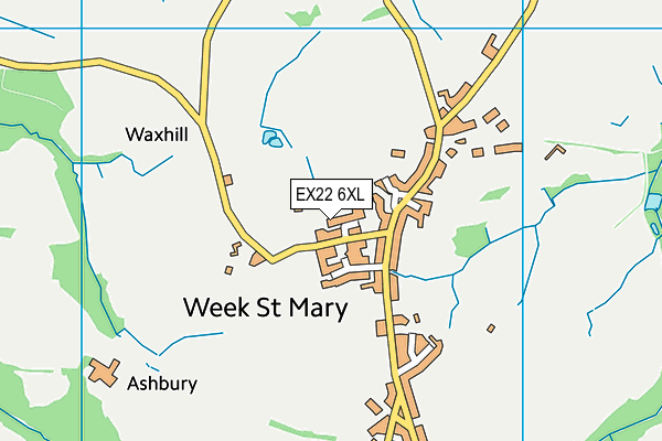 Sanders Field map (EX22 6XL) - OS VectorMap District (Ordnance Survey)