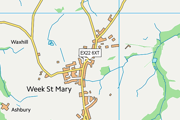 EX22 6XT map - OS VectorMap District (Ordnance Survey)