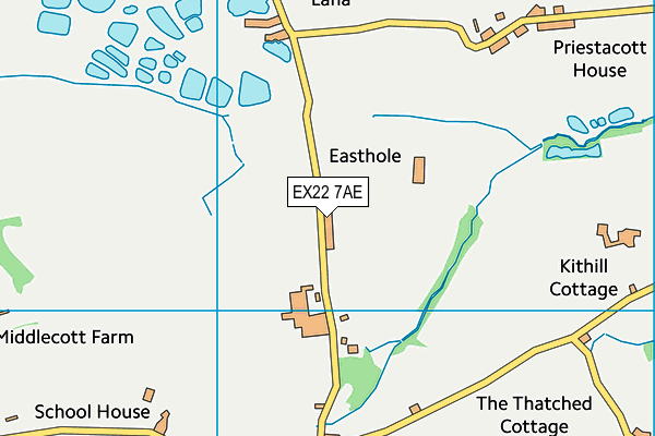 EX22 7AE map - OS VectorMap District (Ordnance Survey)