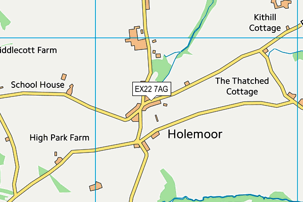 EX22 7AG map - OS VectorMap District (Ordnance Survey)