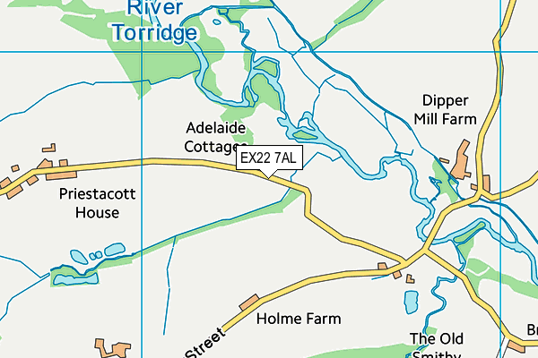 EX22 7AL map - OS VectorMap District (Ordnance Survey)