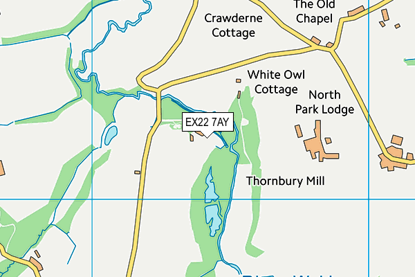 EX22 7AY map - OS VectorMap District (Ordnance Survey)
