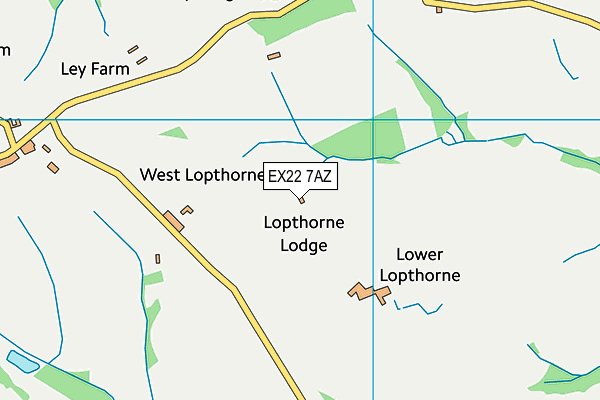 EX22 7AZ map - OS VectorMap District (Ordnance Survey)