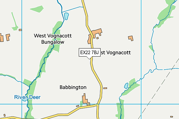 EX22 7BJ map - OS VectorMap District (Ordnance Survey)