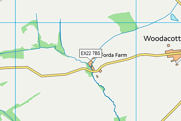 EX22 7BS map - OS VectorMap District (Ordnance Survey)