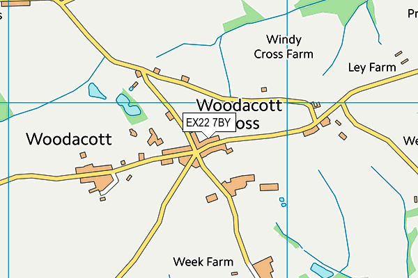EX22 7BY map - OS VectorMap District (Ordnance Survey)