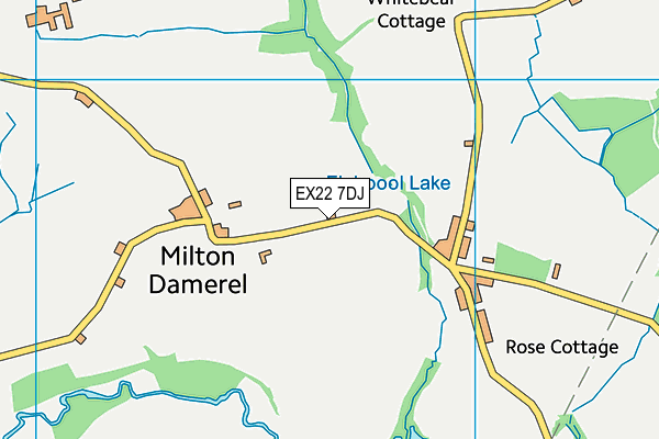 EX22 7DJ map - OS VectorMap District (Ordnance Survey)