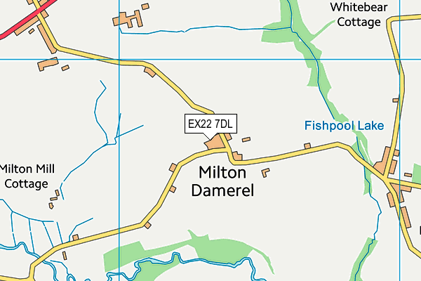 EX22 7DL map - OS VectorMap District (Ordnance Survey)