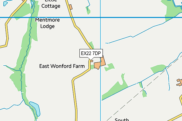 EX22 7DP map - OS VectorMap District (Ordnance Survey)