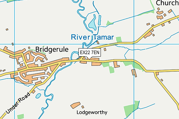 Bridgerule Church of England Primary School map (EX22 7EN) - OS VectorMap District (Ordnance Survey)