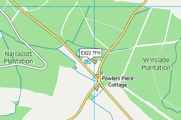 EX22 7FH map - OS VectorMap District (Ordnance Survey)