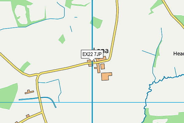 EX22 7JP map - OS VectorMap District (Ordnance Survey)