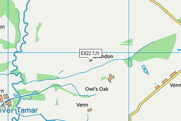 EX22 7JY map - OS VectorMap District (Ordnance Survey)