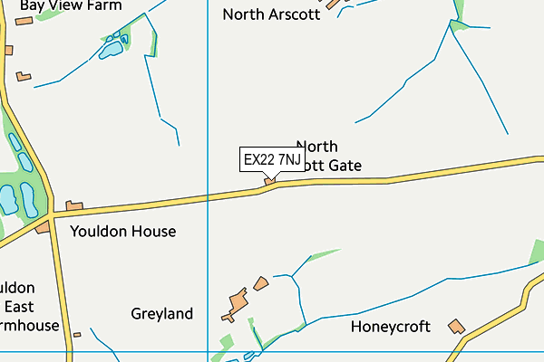 EX22 7NJ map - OS VectorMap District (Ordnance Survey)