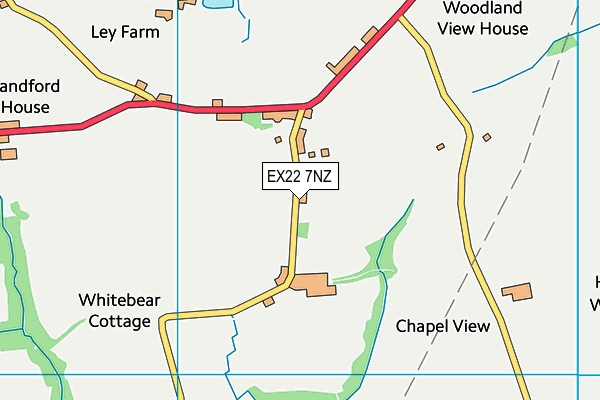EX22 7NZ map - OS VectorMap District (Ordnance Survey)