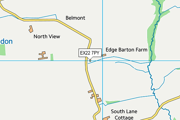 EX22 7PY map - OS VectorMap District (Ordnance Survey)