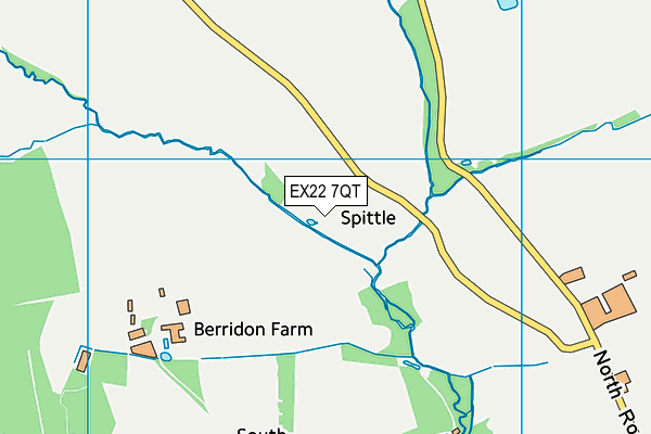 EX22 7QT map - OS VectorMap District (Ordnance Survey)