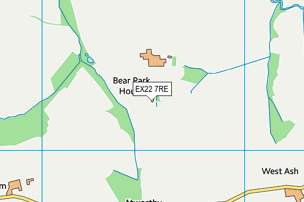 EX22 7RE map - OS VectorMap District (Ordnance Survey)