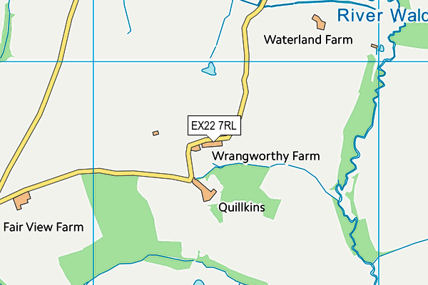 EX22 7RL map - OS VectorMap District (Ordnance Survey)