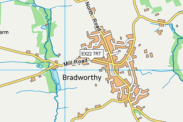 Bradworthy Primary Academy map (EX22 7RT) - OS VectorMap District (Ordnance Survey)