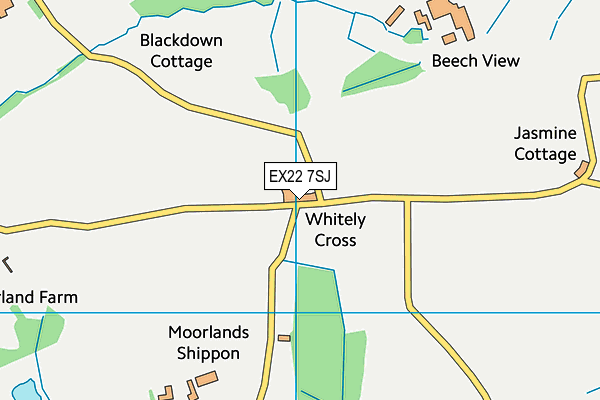 EX22 7SJ map - OS VectorMap District (Ordnance Survey)