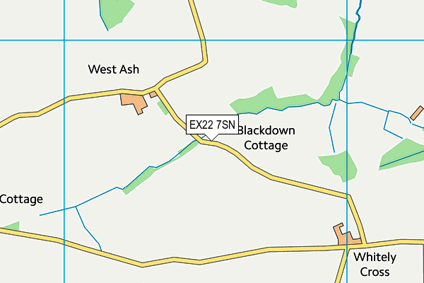 EX22 7SN map - OS VectorMap District (Ordnance Survey)