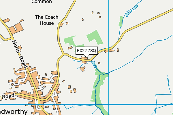 EX22 7SQ map - OS VectorMap District (Ordnance Survey)
