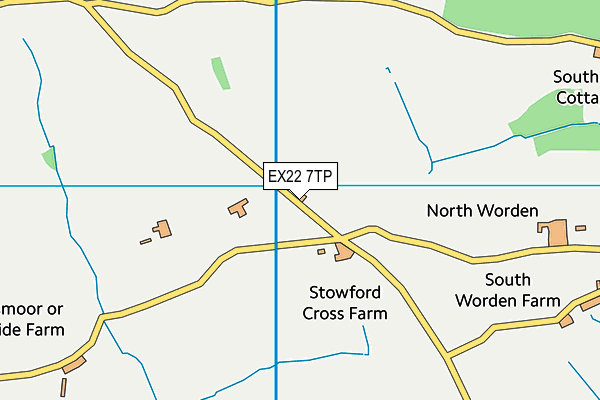 EX22 7TP map - OS VectorMap District (Ordnance Survey)