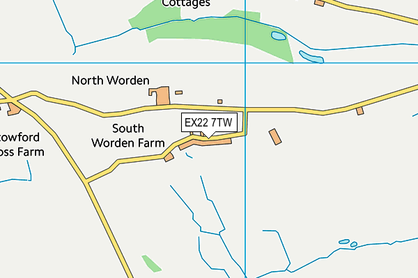 EX22 7TW map - OS VectorMap District (Ordnance Survey)