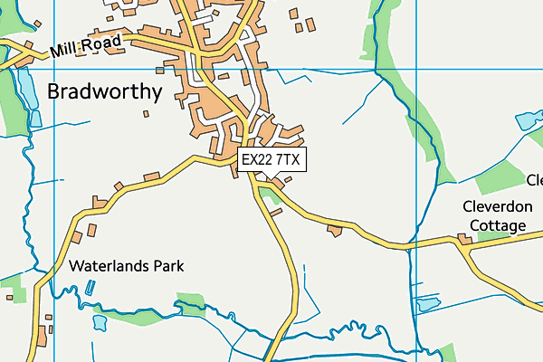 EX22 7TX map - OS VectorMap District (Ordnance Survey)