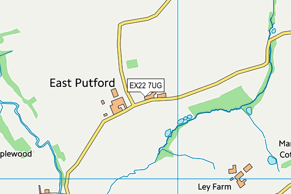 EX22 7UG map - OS VectorMap District (Ordnance Survey)