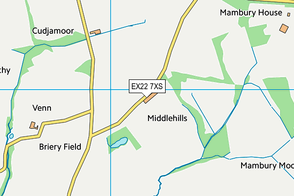 EX22 7XS map - OS VectorMap District (Ordnance Survey)