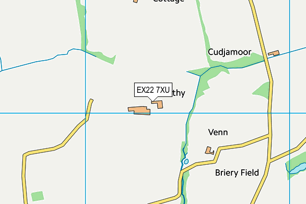 EX22 7XU map - OS VectorMap District (Ordnance Survey)