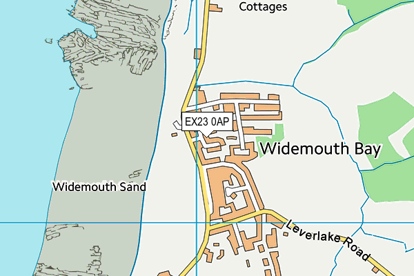 EX23 0AP map - OS VectorMap District (Ordnance Survey)