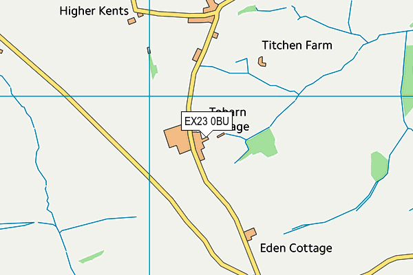 EX23 0BU map - OS VectorMap District (Ordnance Survey)