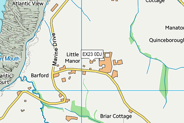 EX23 0DJ map - OS VectorMap District (Ordnance Survey)