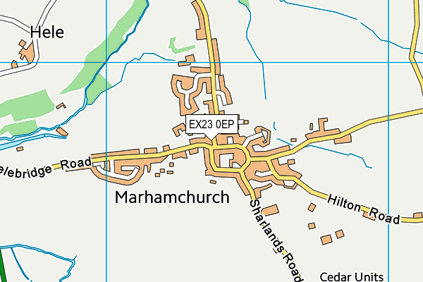 EX23 0EP map - OS VectorMap District (Ordnance Survey)